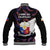 Philippines Football Baseball Jacket 2023 World Cup Go Filipinas Feather Black Version - Wonder Print Shop