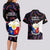 Philippines Football Couples Matching Long Sleeve Bodycon Dress and Hawaiian Shirt 2023 World Cup Go Filipinas Feather Black Version - Wonder Print Shop