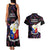 Philippines Football Couples Matching Tank Maxi Dress And Hawaiian Shirt 2023 World Cup Go Filipinas Feather Black Version - Wonder Print Shop