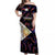 Philippines Football Off Shoulder Maxi Dress 2023 World Cup Go Filipinas Feather Black Version - Wonder Print Shop