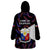 Philippines Football Wearable Blanket Hoodie 2023 World Cup Go Filipinas Feather Black Version - Wonder Print Shop