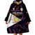 Philippines Football Wearable Blanket Hoodie 2023 World Cup Go Filipinas Feather Black Version - Wonder Print Shop