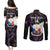 Custom Philippines Football Couples Matching Puletasi Dress and Long Sleeve Button Shirts 2023 World Cup Go Filipinas Feather Black Version - Wonder Print Shop