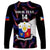 Custom Philippines Football Long Sleeve Shirt 2023 World Cup Go Filipinas Feather Black Version - Wonder Print Shop