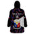 Custom Philippines Football Wearable Blanket Hoodie 2023 World Cup Go Filipinas Feather Black Version - Wonder Print Shop