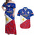 Philippines Football Couples Matching Off Shoulder Maxi Dress and Hawaiian Shirt 2023 World Cup Go Filipinas Feather Flag Version - Wonder Print Shop