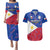 Philippines Football Couples Matching Puletasi Dress and Hawaiian Shirt 2023 World Cup Go Filipinas Feather Flag Version - Wonder Print Shop