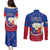 Philippines Football Couples Matching Puletasi Dress and Long Sleeve Button Shirts 2023 World Cup Go Filipinas Feather Flag Version - Wonder Print Shop