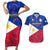 Philippines Football Couples Matching Short Sleeve Bodycon Dress and Hawaiian Shirt 2023 World Cup Go Filipinas Feather Flag Version - Wonder Print Shop