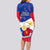 Philippines Football Long Sleeve Bodycon Dress 2023 World Cup Go Filipinas Feather Flag Version - Wonder Print Shop