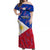 Philippines Football Off Shoulder Maxi Dress 2023 World Cup Go Filipinas Feather Flag Version - Wonder Print Shop