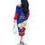 Philippines Football Off The Shoulder Long Sleeve Dress 2023 World Cup Go Filipinas Feather Flag Version - Wonder Print Shop