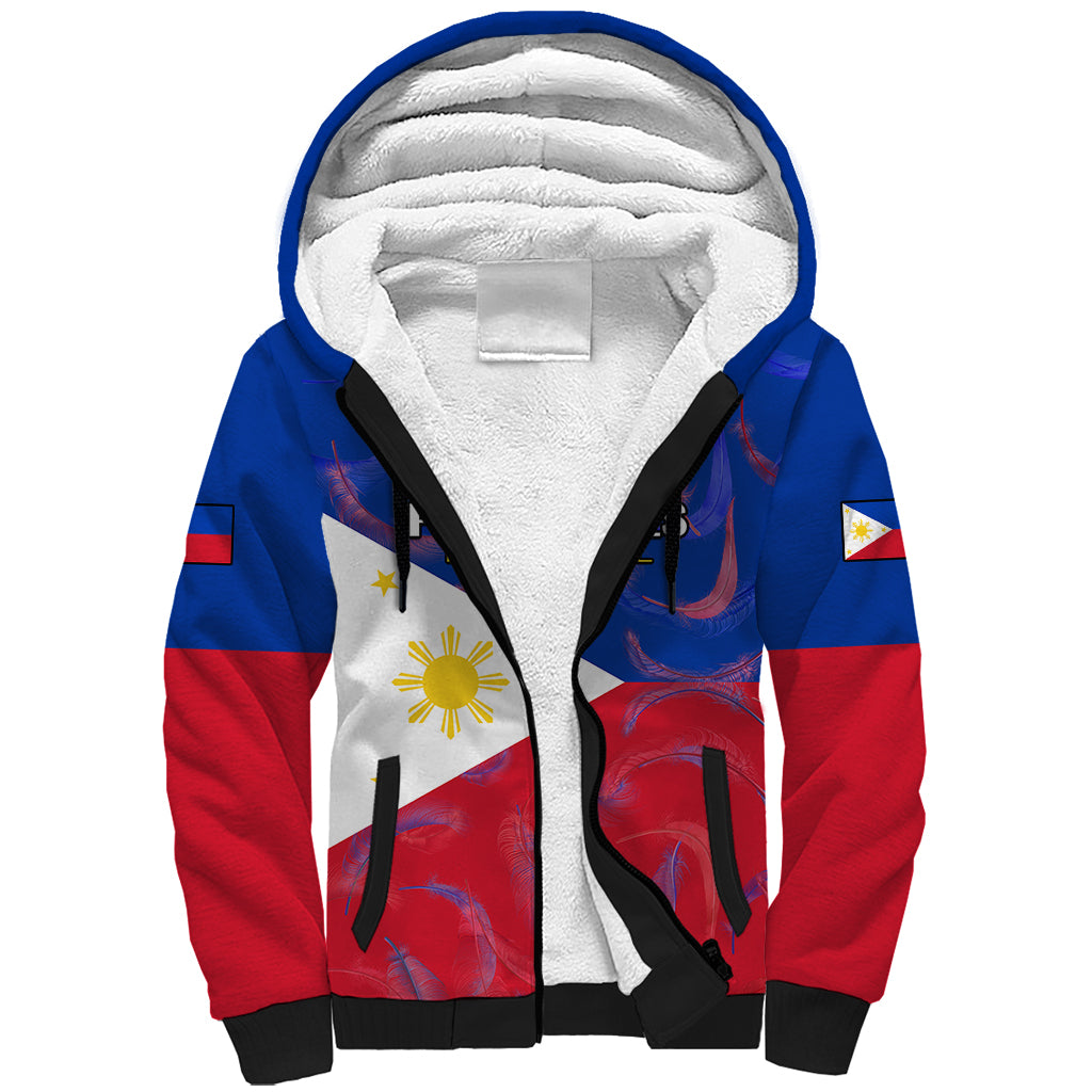 Philippines Football Sherpa Hoodie 2023 World Cup Go Filipinas Feather Flag Version - Wonder Print Shop