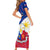 Philippines Football Short Sleeve Bodycon Dress 2023 World Cup Go Filipinas Feather Flag Version - Wonder Print Shop