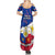 Philippines Football Summer Maxi Dress 2023 World Cup Go Filipinas Feather Flag Version - Wonder Print Shop