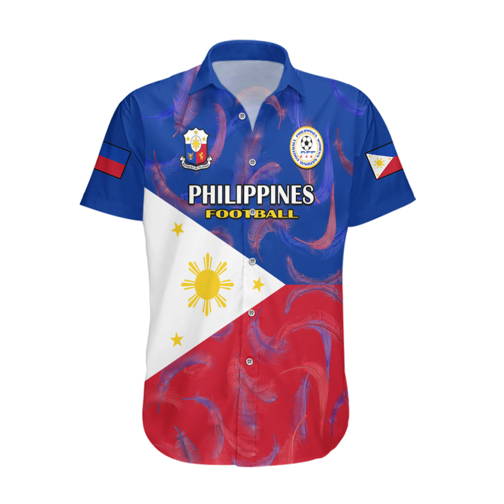 Custom Philippines Football Hawaiian Shirt 2023 World Cup Go Filipinas Feather Flag Version - Wonder Print Shop