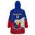 Custom Philippines Football Wearable Blanket Hoodie 2023 World Cup Go Filipinas Feather Flag Version - Wonder Print Shop