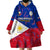 Custom Philippines Football Wearable Blanket Hoodie 2023 World Cup Go Filipinas Feather Flag Version - Wonder Print Shop