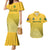 South Africa Soccer Couples Matching Mermaid Dress And Hawaiian Shirt 2023 World Cup Go Banyana Banyana Yellow - Wonder Print Shop