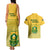 South Africa Soccer Couples Matching Tank Maxi Dress And Hawaiian Shirt 2023 World Cup Go Banyana Banyana Yellow - Wonder Print Shop