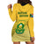 South Africa Soccer Hoodie Dress 2023 World Cup Go Banyana Banyana Yellow - Wonder Print Shop