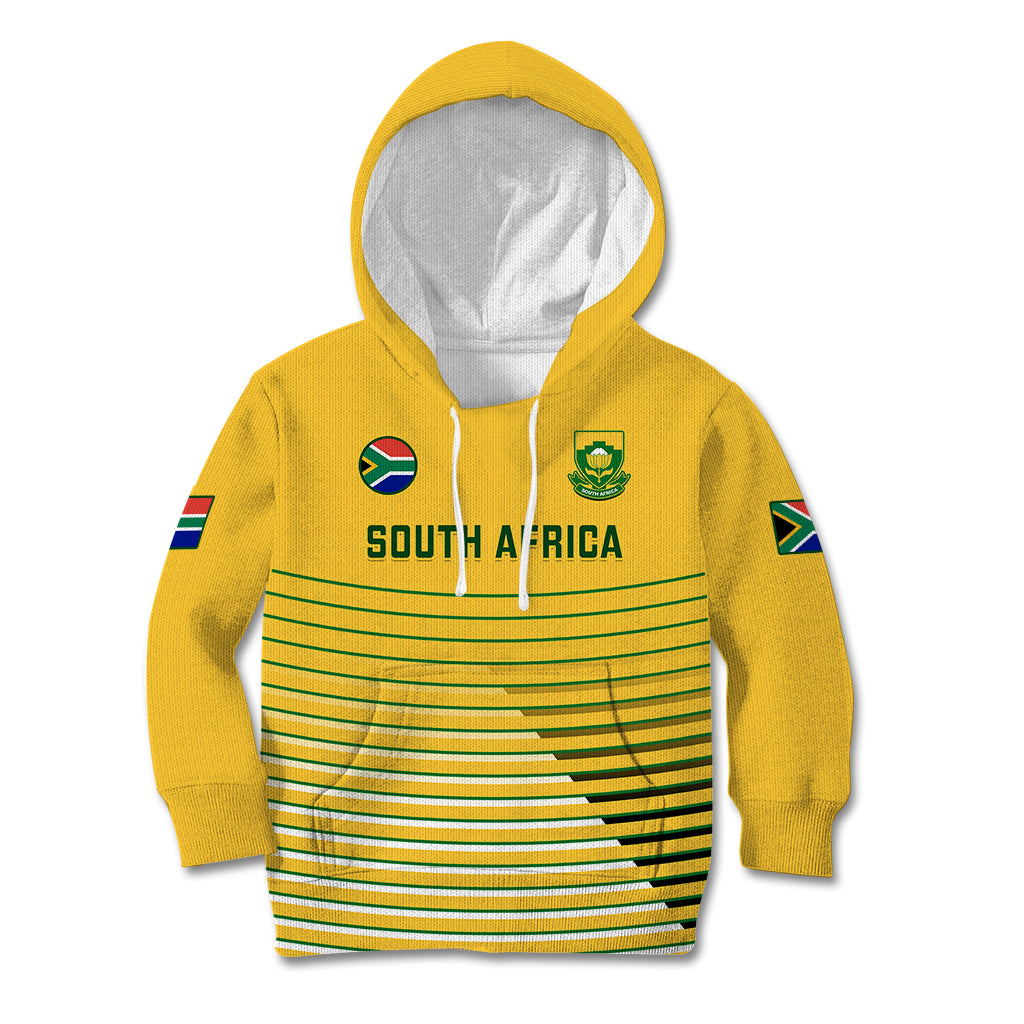 South Africa Soccer Kid Hoodie 2023 World Cup Go Banyana Banyana Yellow - Wonder Print Shop