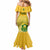 South Africa Soccer Mermaid Dress 2023 World Cup Go Banyana Banyana Yellow - Wonder Print Shop