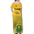 South Africa Soccer Off Shoulder Maxi Dress 2023 World Cup Go Banyana Banyana Yellow - Wonder Print Shop