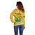 South Africa Soccer Off Shoulder Sweater 2023 World Cup Go Banyana Banyana Yellow - Wonder Print Shop