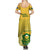 South Africa Soccer Summer Maxi Dress 2023 World Cup Go Banyana Banyana Yellow - Wonder Print Shop