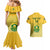 Custom South Africa Soccer Couples Matching Mermaid Dress And Hawaiian Shirt 2023 World Cup Go Banyana Banyana Yellow - Wonder Print Shop