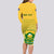 Custom South Africa Soccer Long Sleeve Bodycon Dress 2023 World Cup Go Banyana Banyana Yellow - Wonder Print Shop