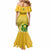 Custom South Africa Soccer Mermaid Dress 2023 World Cup Go Banyana Banyana Yellow - Wonder Print Shop