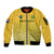 Custom South Africa Soccer Sleeve Zip Bomber Jacket 2023 World Cup Go Banyana Banyana Yellow - Wonder Print Shop