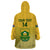 Custom South Africa Soccer Wearable Blanket Hoodie 2023 World Cup Go Banyana Banyana Yellow - Wonder Print Shop