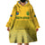 Custom South Africa Soccer Wearable Blanket Hoodie 2023 World Cup Go Banyana Banyana Yellow - Wonder Print Shop