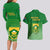 South Africa Soccer Couples Matching Long Sleeve Bodycon Dress and Hawaiian Shirt 2023 World Cup Go Banyana Banyana Green - Wonder Print Shop