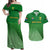 South Africa Soccer Couples Matching Off Shoulder Maxi Dress and Hawaiian Shirt 2023 World Cup Go Banyana Banyana Green - Wonder Print Shop