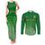 South Africa Soccer Couples Matching Tank Maxi Dress and Long Sleeve Button Shirts 2023 World Cup Go Banyana Banyana Green - Wonder Print Shop