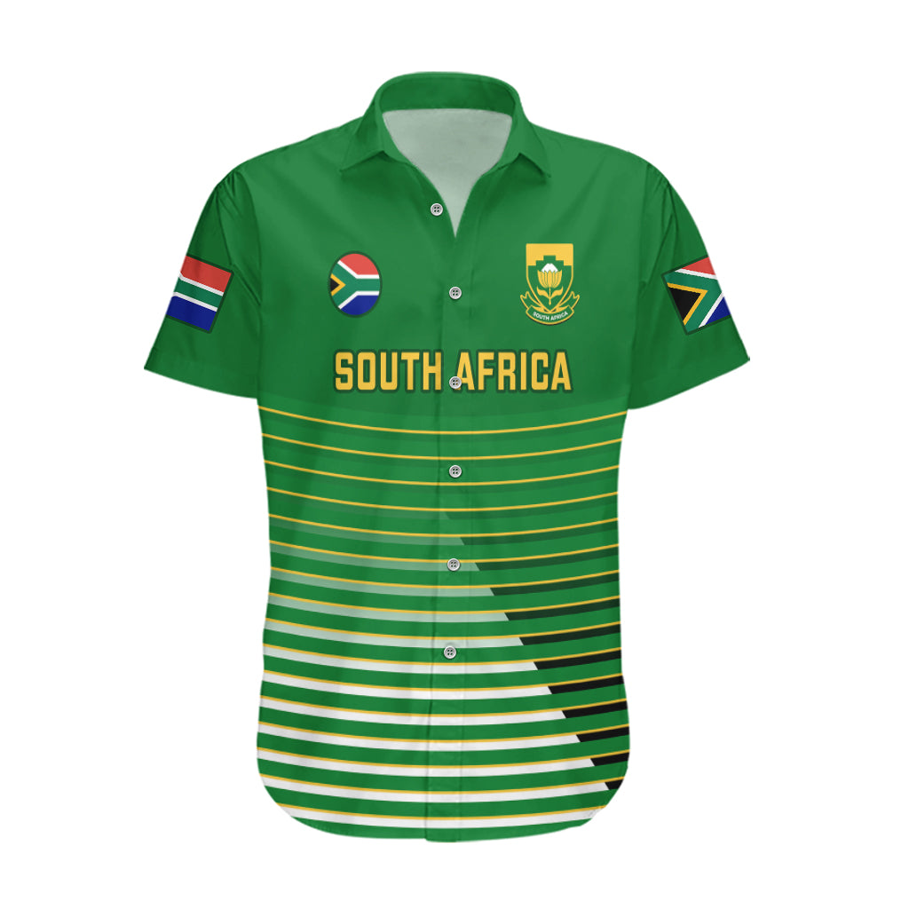 South Africa Soccer Hawaiian Shirt 2023 World Cup Go Banyana Banyana Green - Wonder Print Shop