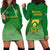 South Africa Soccer Hoodie Dress 2023 World Cup Go Banyana Banyana Green - Wonder Print Shop