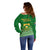 South Africa Soccer Off Shoulder Sweater 2023 World Cup Go Banyana Banyana Green - Wonder Print Shop