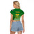 South Africa Soccer Raglan Cropped T Shirt 2023 World Cup Go Banyana Banyana Green - Wonder Print Shop