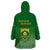 South Africa Soccer Wearable Blanket Hoodie 2023 World Cup Go Banyana Banyana Green - Wonder Print Shop