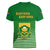 South Africa Soccer Women V Neck T Shirt 2023 World Cup Go Banyana Banyana Green - Wonder Print Shop