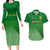 Custom South Africa Soccer Couples Matching Long Sleeve Bodycon Dress and Hawaiian Shirt 2023 World Cup Go Banyana Banyana Green - Wonder Print Shop