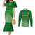 custom-south-africa-soccer-couples-matching-mermaid-dress-and-long-sleeve-button-shirts-2023-world-cup-go-banyana-banyana-green