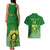 Custom South Africa Soccer Couples Matching Tank Maxi Dress And Hawaiian Shirt 2023 World Cup Go Banyana Banyana Green - Wonder Print Shop