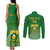 Custom South Africa Soccer Couples Matching Tank Maxi Dress and Long Sleeve Button Shirts 2023 World Cup Go Banyana Banyana Green - Wonder Print Shop