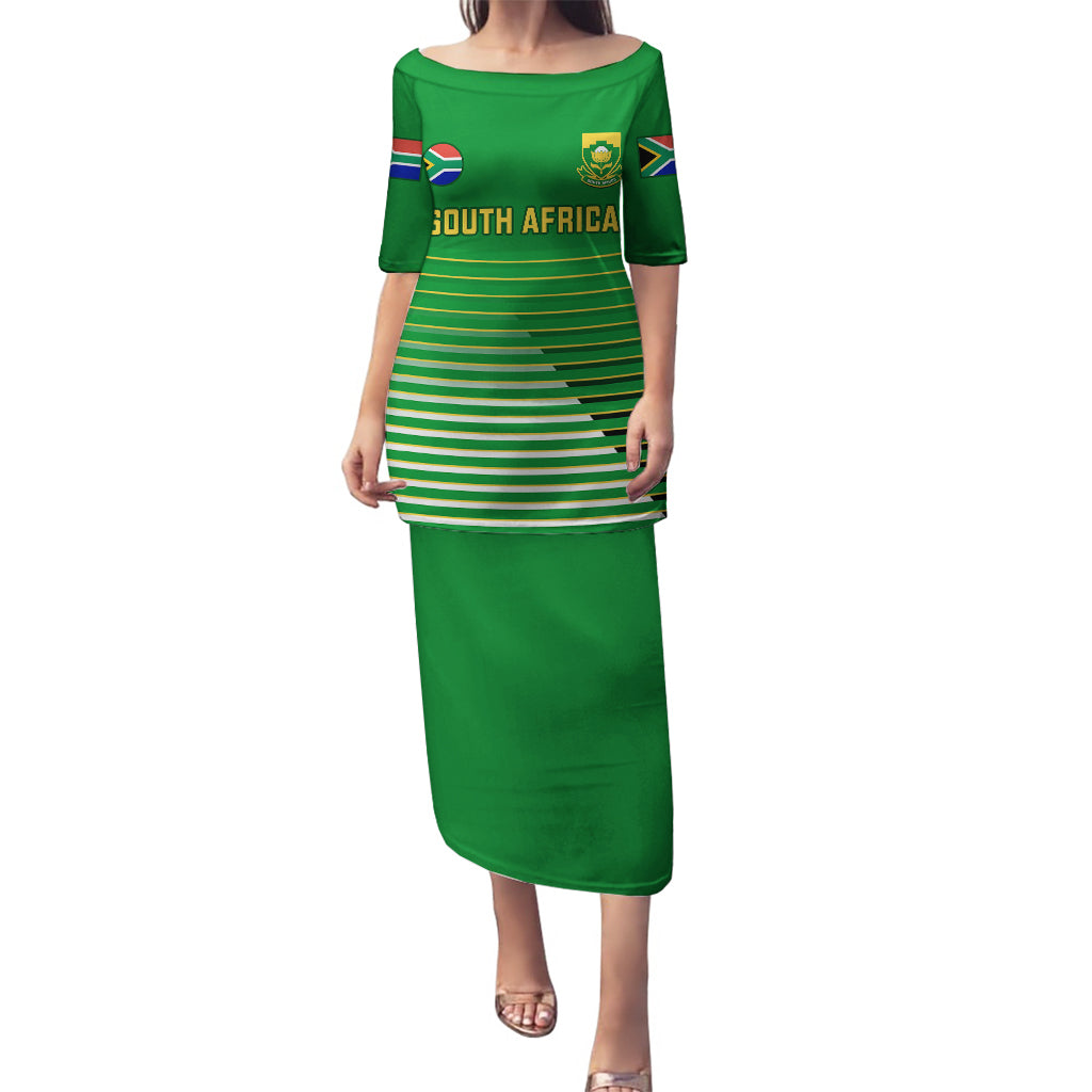 Custom South Africa Soccer Puletasi 2023 World Cup Go Banyana Banyana Green - Wonder Print Shop